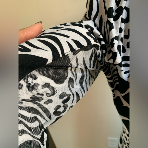 IBKUL Women’s BIANCA Long Sleeve Mock Neck Golf Dress sz L textured UPF 50 Black - Picture 5 of 12